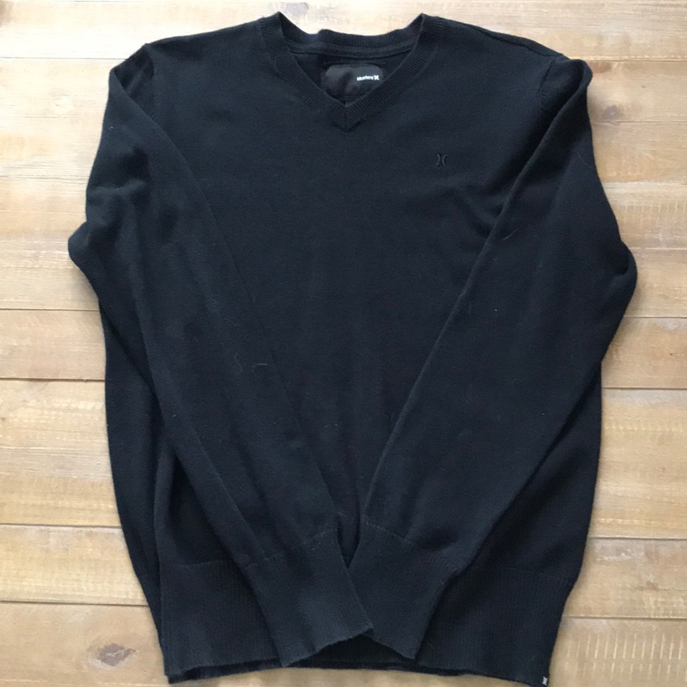 Black Hurley v-neck sweater